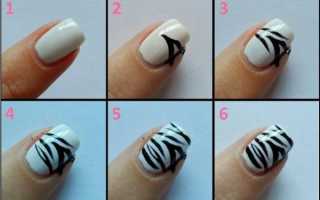 Маникюр с черным и белым лаком на короткие и длинные ногти. Фото, дизайны