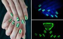 Выбираем флуоресцентный лак и создаем с ним клубный образ