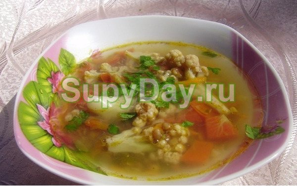 Суп с капустой и чечевицей